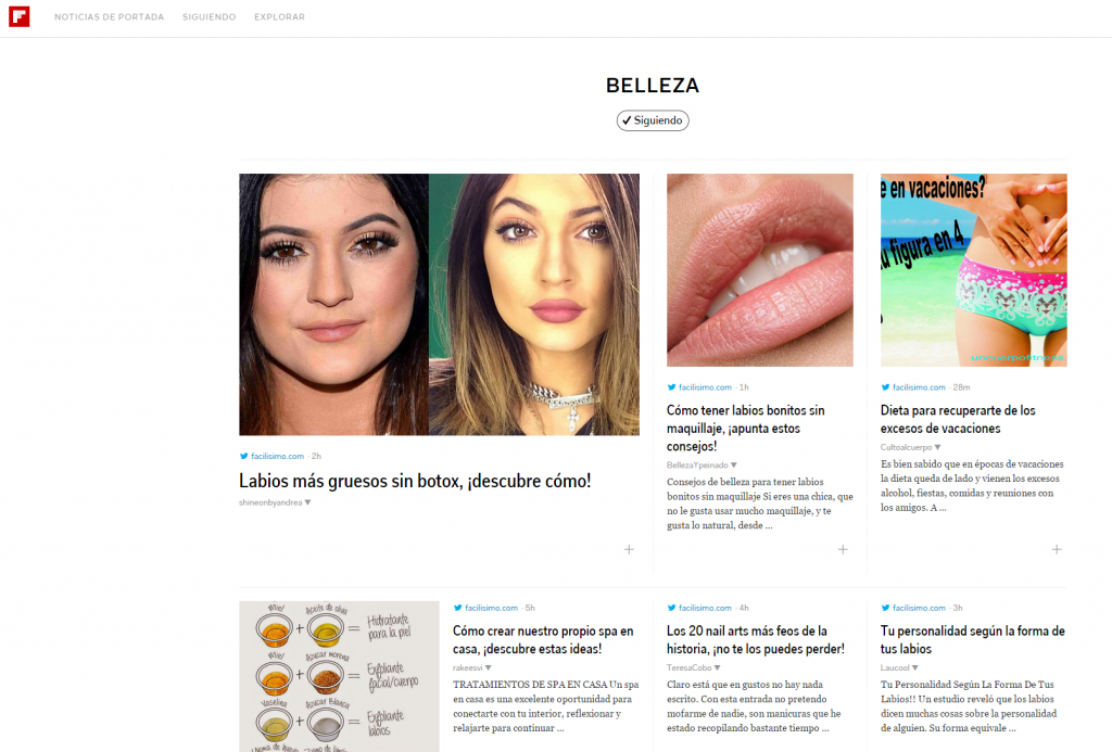 Belleza en Flipboard